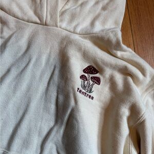 Tentree L Cream Hoodie with Mushroom Embroidery
